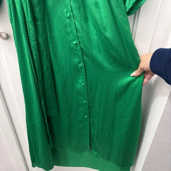 Misa Los Angeles Elise Maxi Shirt Dress in Green - Picture 7 of 12